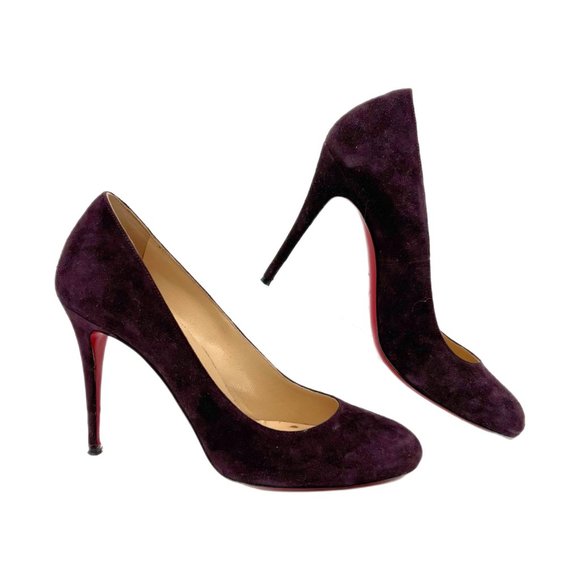 Christian Louboutin Shoes - Christian Louboutin Purple FIFI100 Suede Heels | Made in Italy